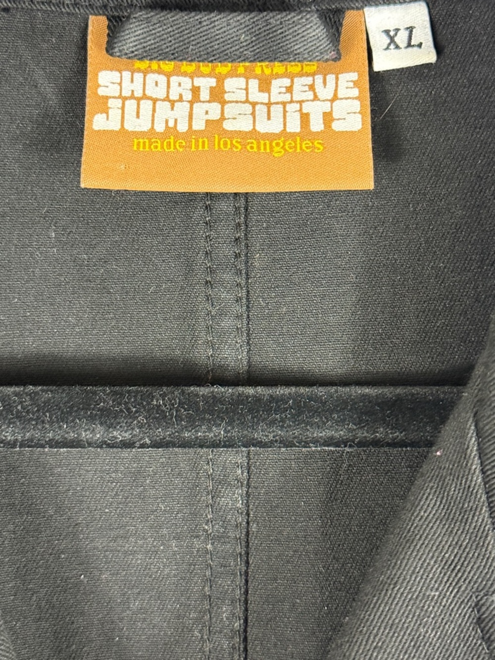 Big Bud Press California Poppy Black Short Sleeve Jumpsuit - Picture 6 of 8